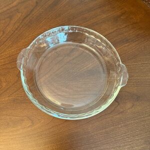 Vintage Pyrex # 229 Clear Glass Deep Dish 9.5" Scalloped Fluted Edge Pie Plate